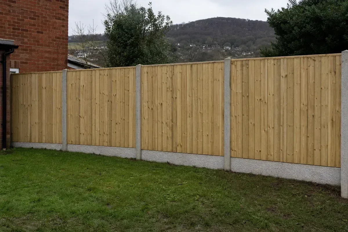 Garden fencing at a Rochdale residential property