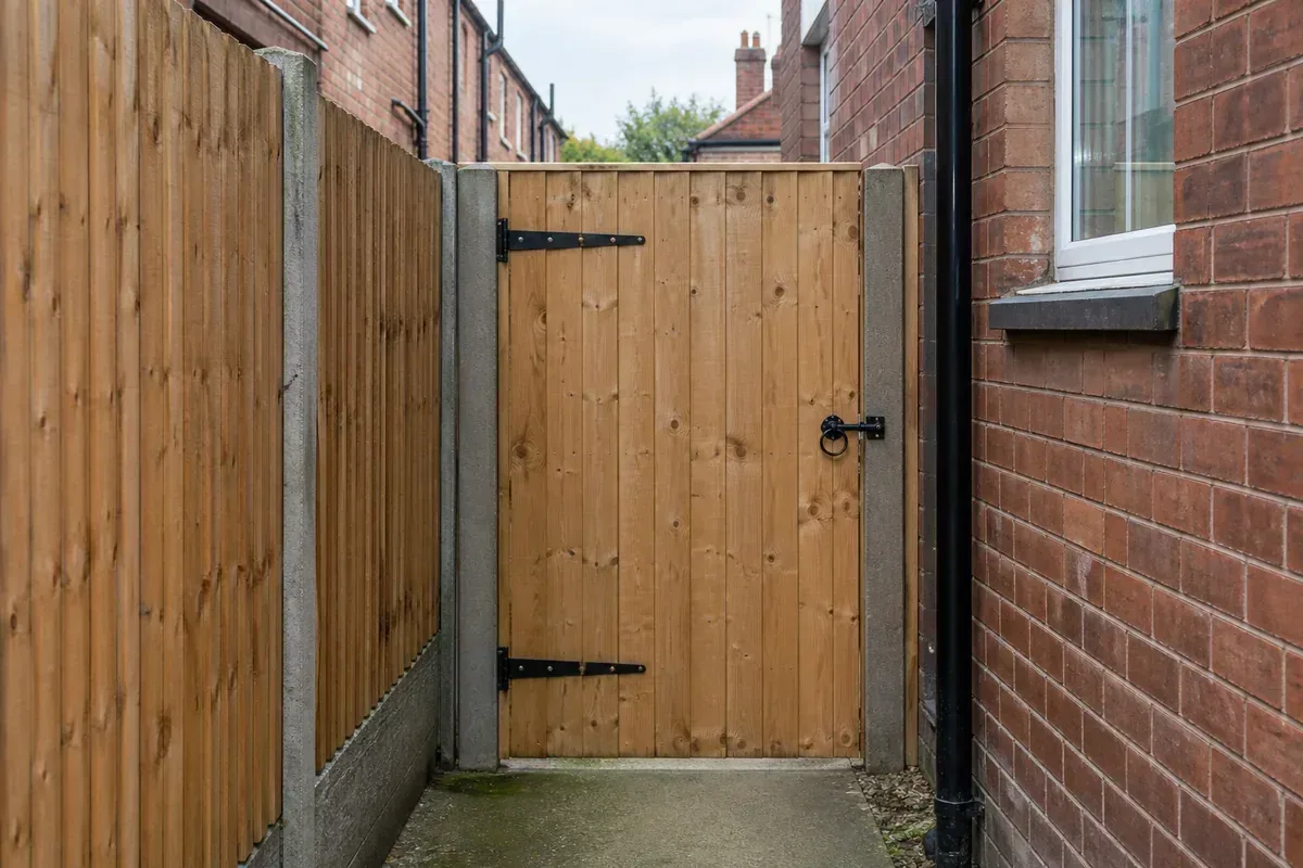 Wooden garden gate fitted in Rochdale
